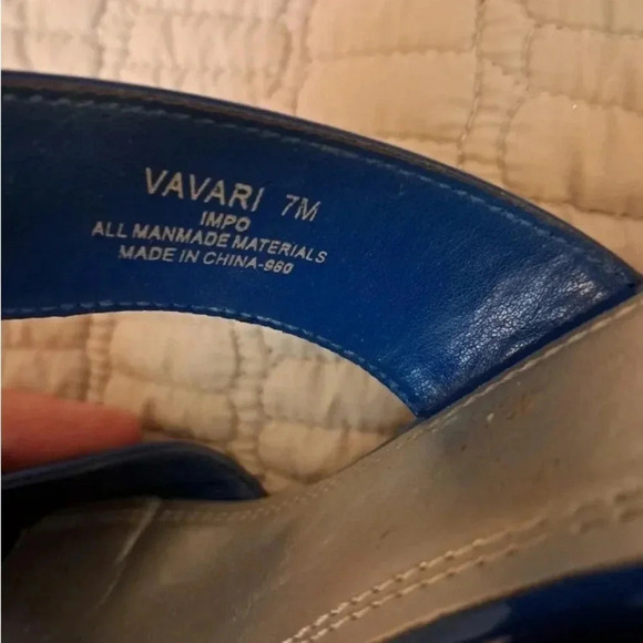 IMPO Vavari Patent Blue Wedges Size 7 GUC - Picture 5 of 6